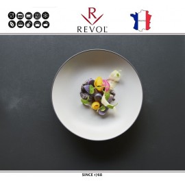 Десертная тарелка EQUINOXE, D 16 см, керамика ручной работы, серый, REVOL