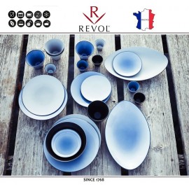 Глубокая миска EQUINOXE для риса, каши, D 12 см, керамика ручной работы, синий, REVOL