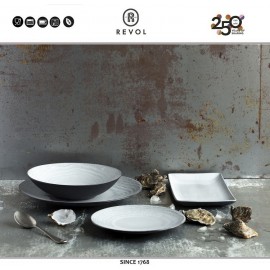 SWELL Блюдо для закусок, 30 х 15 см, цвет черный, глазурованная керамика, REVOL, Франция