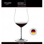 Бокал для красных вин Burgundy Grand Cru, объем 1050 мл, черно-белая ножка, ручная выдувка, FATTO A MANO, RIEDEL