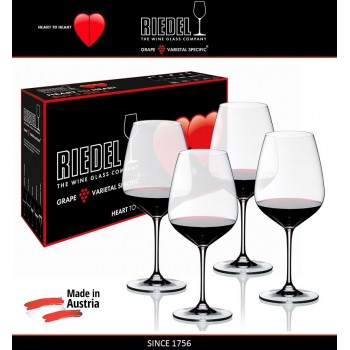 Набор бокалов для красных вин Cabernet и Merlot, 4 шт, объем 800 мл, машинная выдувка, Heart to Heart, RIEDEL