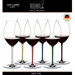 Набор бокалов FATTO A MANO ручной выдувки для красных вин Syrah, 6 шт по 650 мл, хрусталь, Riedel
