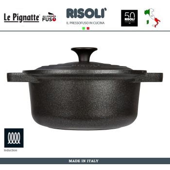 Антиприганая кастрюля Le Pignatte Induction, D 24 см, 3.5 л, литой алюминий, Risoli, Италия