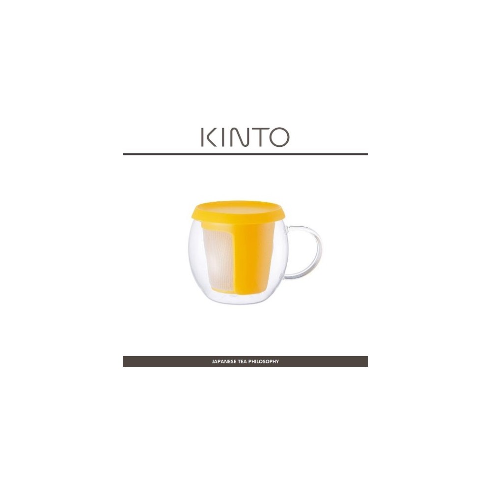 Заварочная кружка MIO с крышкой и ситом, 350 мл, желтый, KINTO