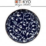 Обеденная тарелка FLEUR DE LIGNE белые цветы, D 21.5 см, TOKYO DESIGN
