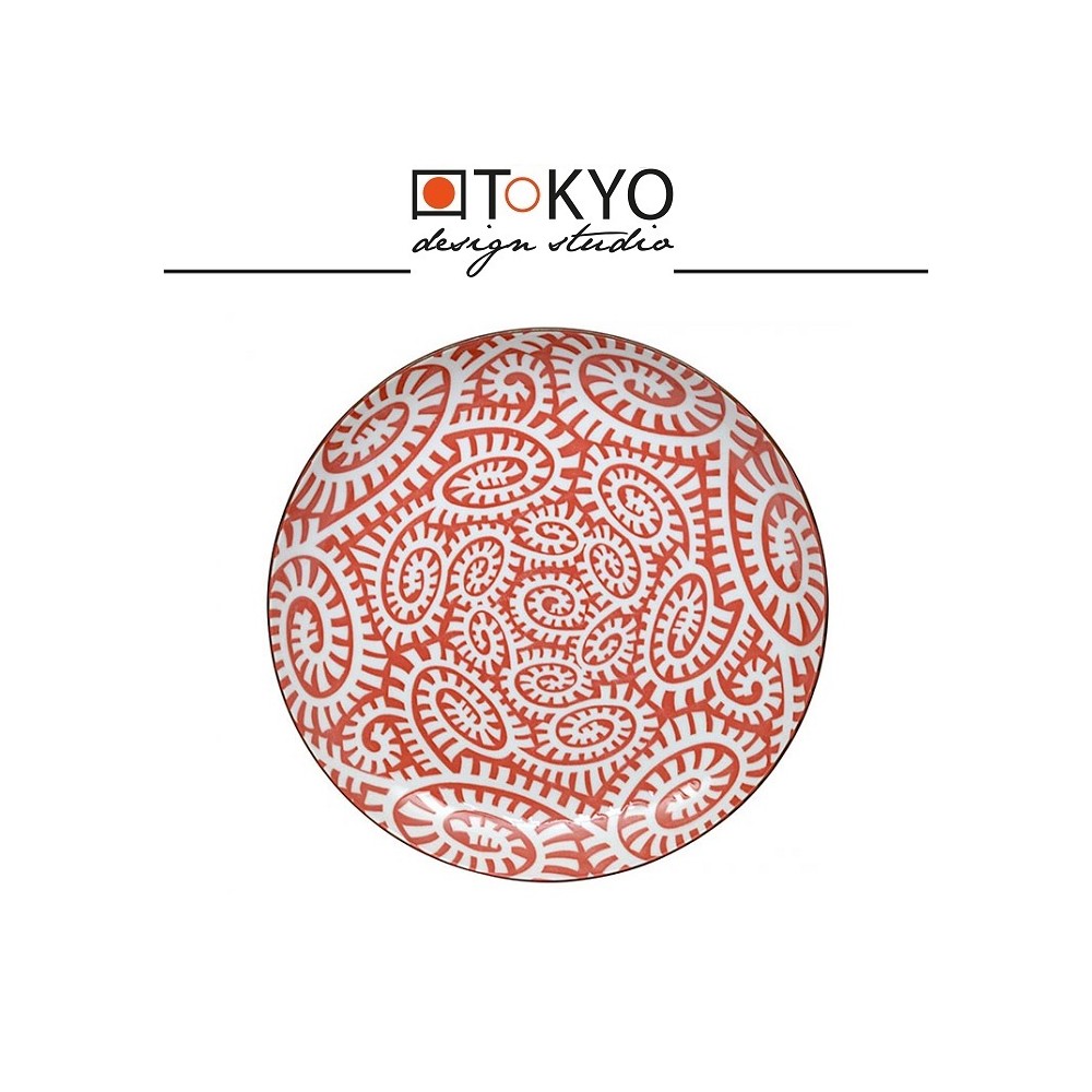 Закусочная тарелка KARAKUSA RED, D 21.5, TOKYO DESIGN