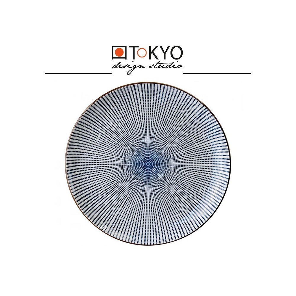 Обеденная тарелка SENDAN голубой, D 25 см, TOKYO DESIGN