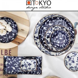 Обеденная тарелка FLEUR DE LIGNE синие цветы, D 25 см, TOKYO DESIGN