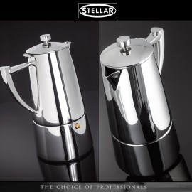 Гейзерная кофеварка ART DECO на 10 чашек, 600 мл, сталь 18/10, STELLAR