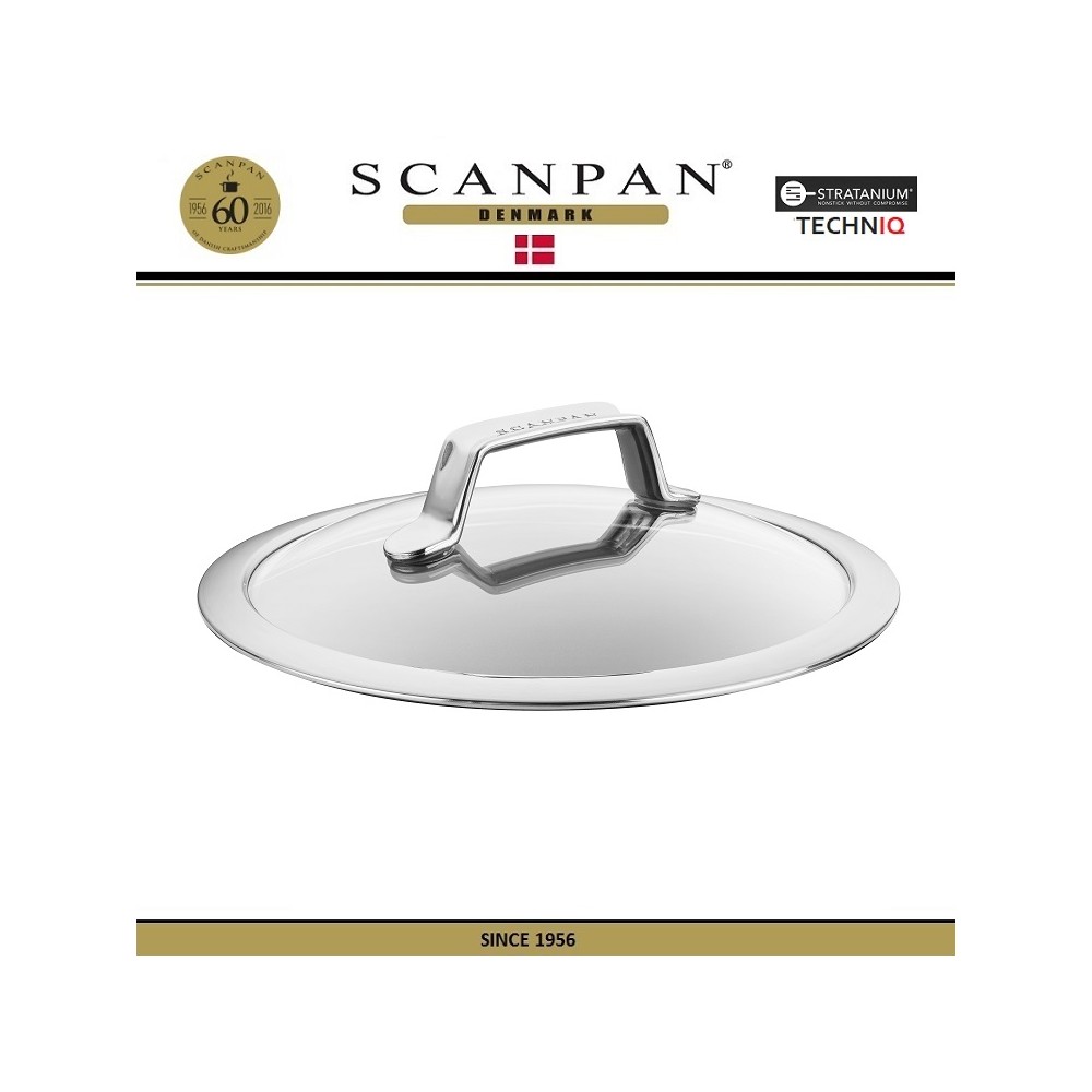 Крышка TechnIQ, D 22 см, жаропрочное стекло, сталь 18/10, SCANPAN, Дания