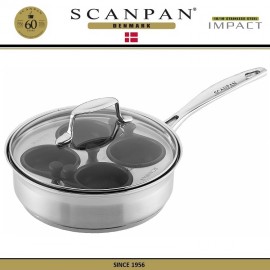 Сковорода IMPACT для 4-х яиц-пашот, D 20 см, антипригарное покрытие, сталь 18/10, SCANPAN, Дания