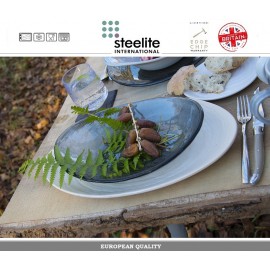 Блюдо-салатник Scape, D 24 см, 370 мл, цвет туманно-серый глянец, Steelite