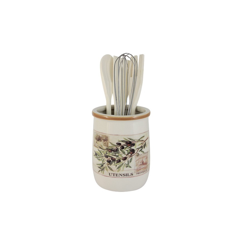 Набор кухонных инструментов в стакане Оливки, 5 предметов, LF Ceramic