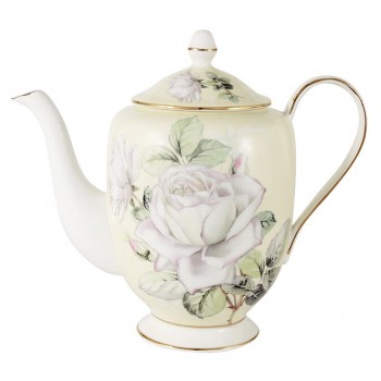 Заварочный чайник White Roses, костяной фарфор, позолота, Colombo