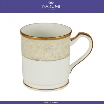 Кружка Nocturne Gold, 370 мл, костяной позолота, NARUMI