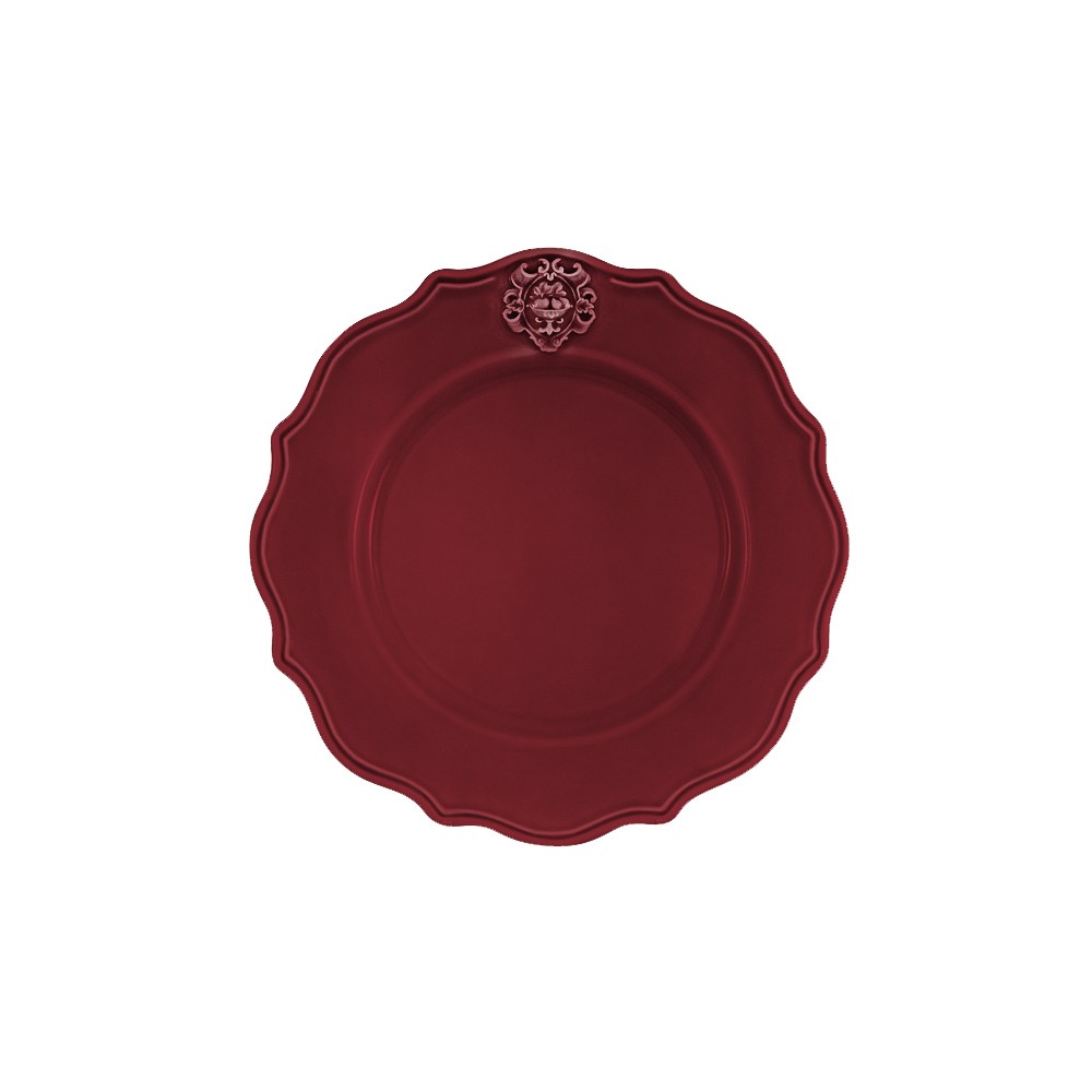 Тарелка обеденная Аральдо (бордовый), D 27,5 см, Nuova Cer