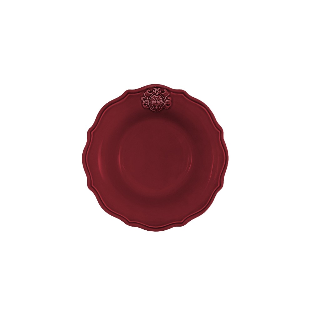 Тарелка суповая Аральдо (бордовый), D 20,5 см, Nuova Cer