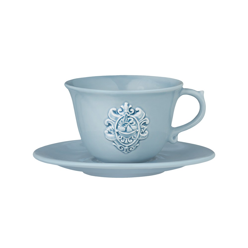 Чашка с блюдцем Аральдо (голубой), V 0,4 л, Nuova Cer