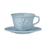 Чашка с блюдцем Аральдо (голубой), V 0,4 л, Nuova Cer