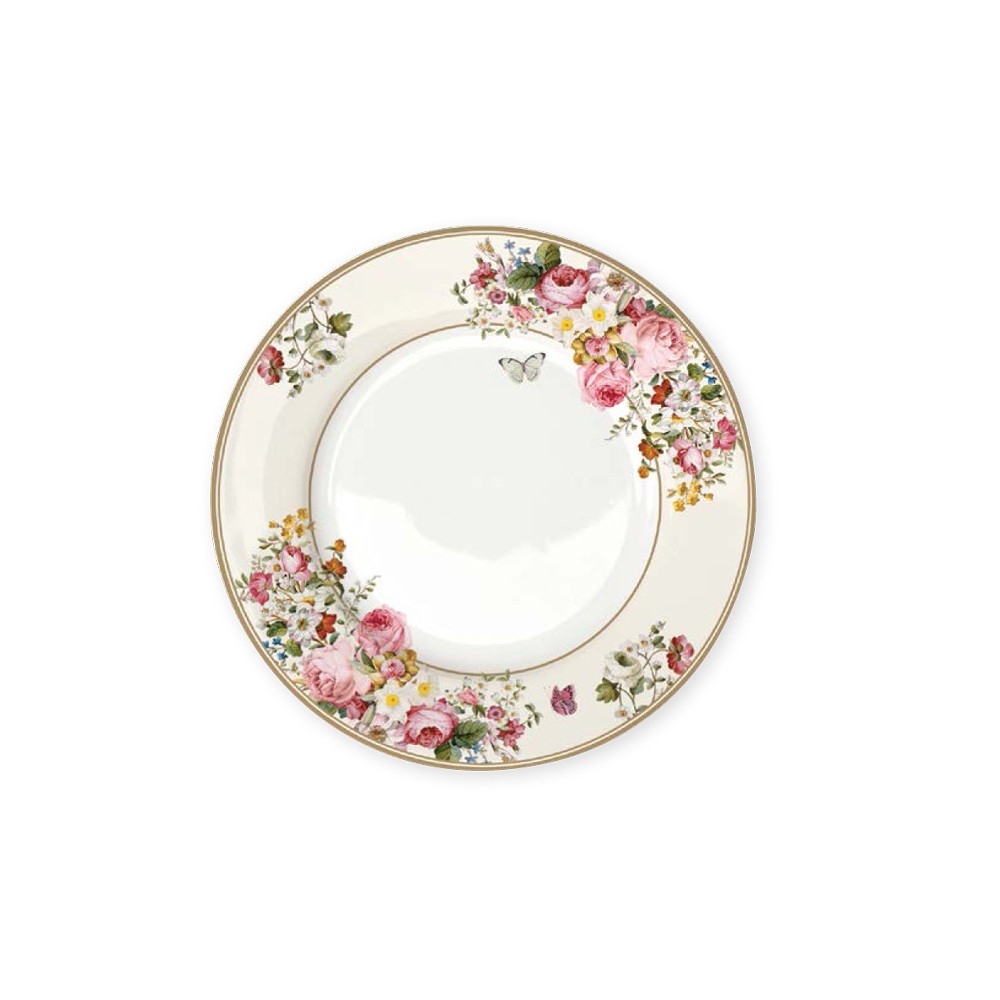 Обеденная тарелка, D 27 см, костяной серия Blooming Opulence White, Easy Life