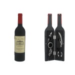 Винный набор 5 пр. Бутылка матовая с красной пробкой, Wine Tools