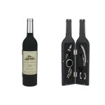 Винный набор 5 пр. Бутылка матовая с серебряной пробкой, Wine Tools
