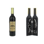 Винный набор 5 пр. Бутылка глянцевая с золотой пробкой, Wine Tools