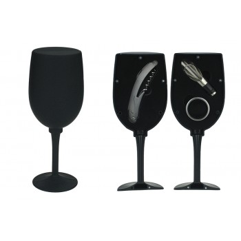 Винный набор 3 пр. Фужер черный матовый., Wine Tools