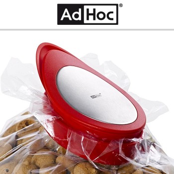 Клипса BAGSY универсальная для пакетов, красный, AdHoc