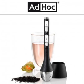 Ситечко SANTEA c песочными часами, черный, AdHoc