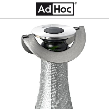 Вакуумная пробка CHAMP для бутылки шампанского, цвет сталь, AdHoc