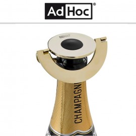 Вакуумная пробка CHAMP DELUXE для бутылки шампанского, цвет золото, AdHoc