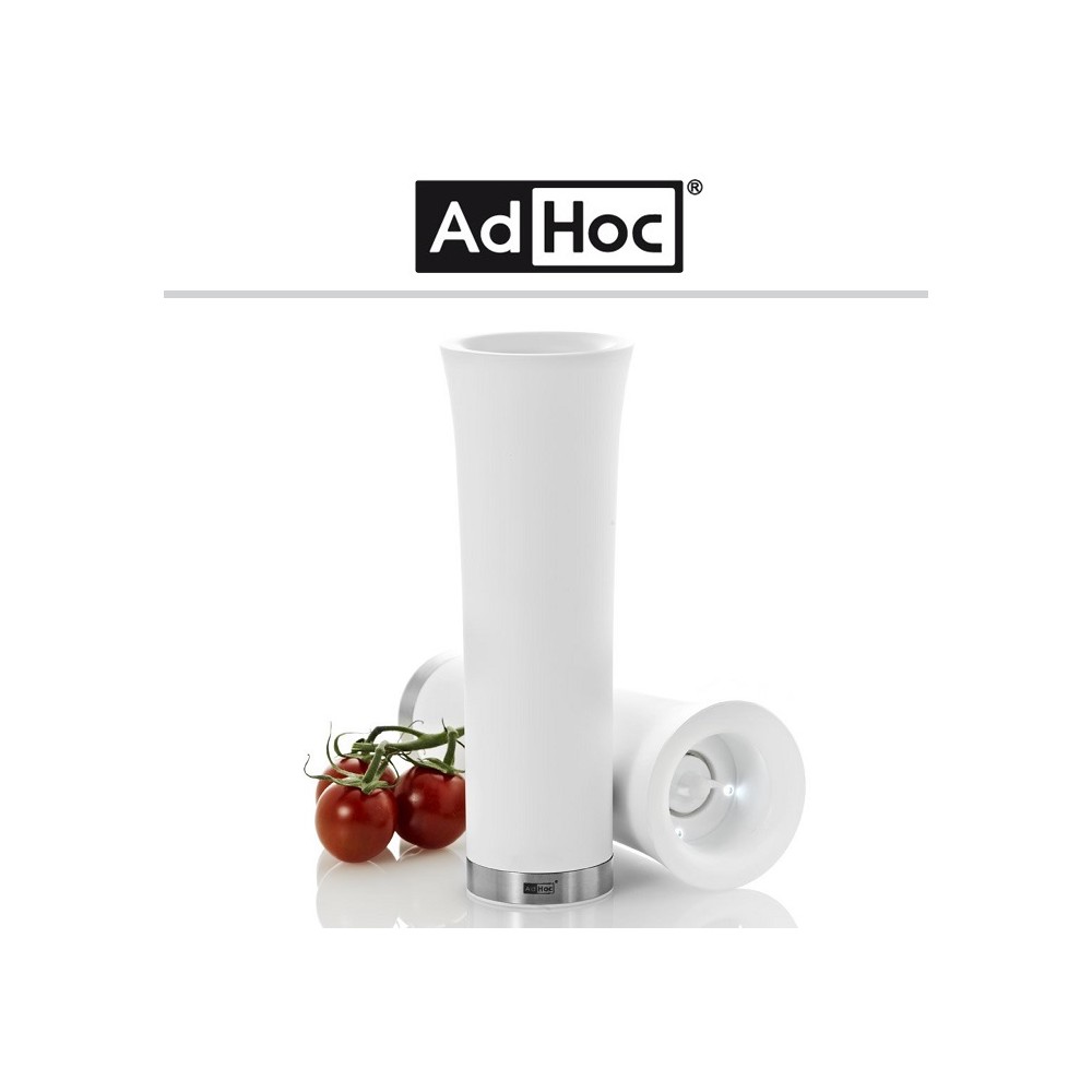 Автоматическая мельница MILANO для соли и перца с LED подсветкой, белый, AdHoc