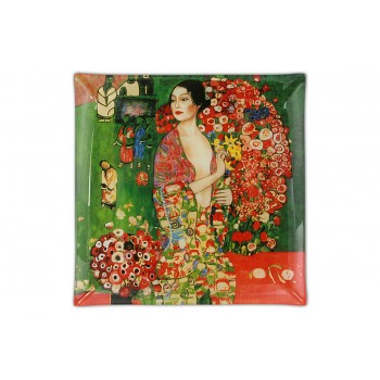 Тарелка квадратная Танцовщица (Г. Климт), L 25 см, W 25 см, Carmani