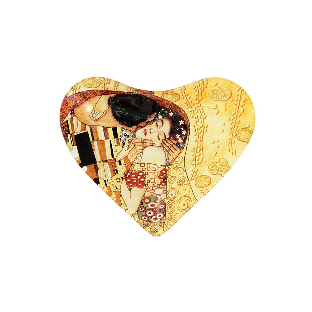 Тарелка в форме сердца Поцелуй (Г.Климт), L 13 см, W 11 см, Carmani