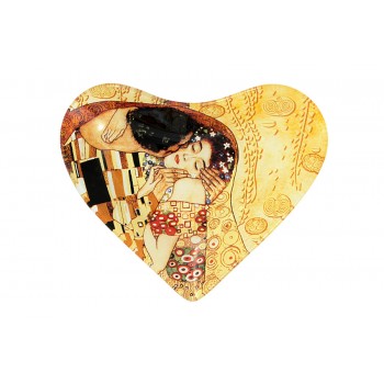 Тарелка в форме сердца Поцелуй (Г.Климт), L 13 см, W 11 см, Carmani