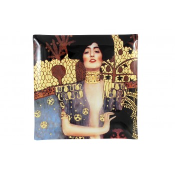 Тарелка квадратная Юдифь (Г. Климт), L 25 см, W 25 см, Carmani