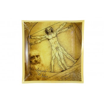 Тарелка квадратная Витрувианский человек (Л. да Винчи), L 30 см, W 30 см, Carmani