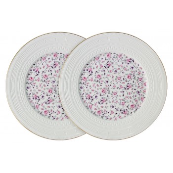 Набор обеденных тарелок Style, D 27 см, костяной позолота, Colombo