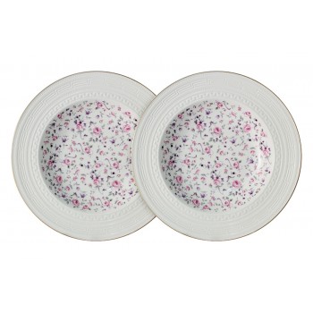 Набор глубоких тарелок Style, D 23 см, костяной позолота, Colombo