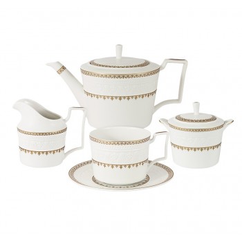 Сервиз чайный Golden Palace, на 6 персон, костяной позолота, Colombo