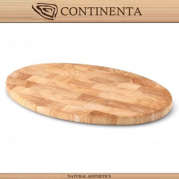 Доска OVAL для нарезки и подачи, 30 х 20 см, каучуковое дерево, Continenta
