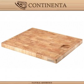 Доска разделочная BLOCK RUBBERW, 42 х 34 см, каучуковое дерево, Continenta
