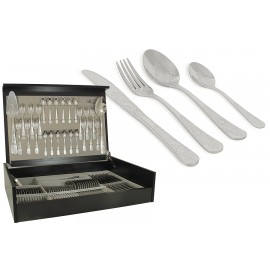 Набор столовых приборов Antique Mirror, 75 предметов на 12 персон, сталь, зеркальная полировка, орнамент, Face