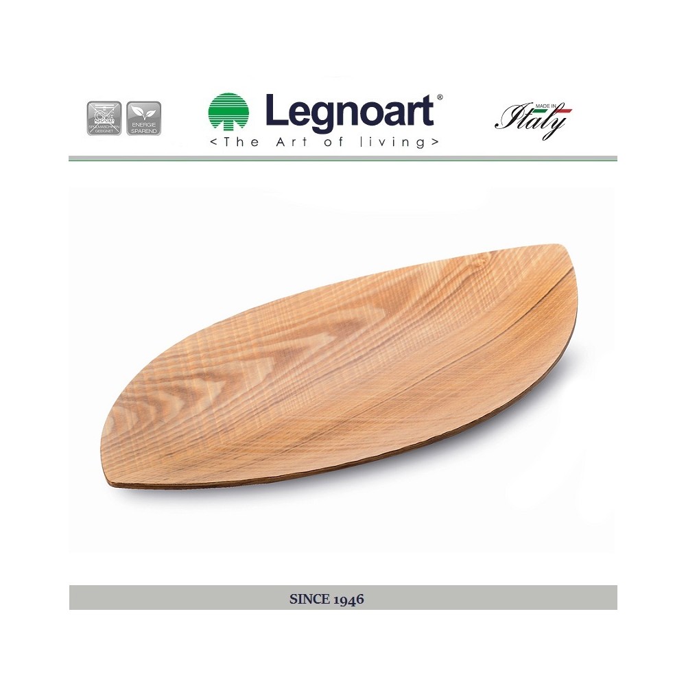 Блюдо большое деревянное сервировочное, ручная работа, дерево ясень, L 44,5 см, W 25 см, Legnoart