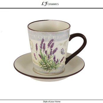 Пара чайная (кофейная) Lavender, 250 мл, керамика, LF Ceramic