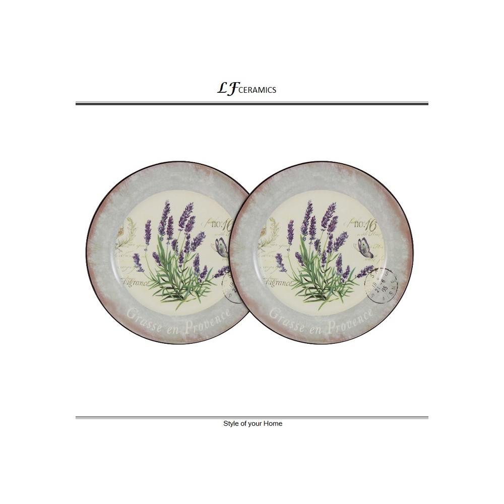 Десертные тарелки Lavender, 2 шт, D 20 см, керамика, LF Ceramic