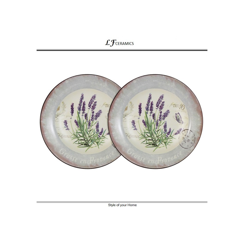 Глубокие тарелки Lavender, 2 шт, D 21 см, керамика, LF Ceramic