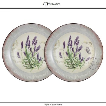 Глубокие тарелки Lavender, 2 шт, D 21 см, керамика, LF Ceramic