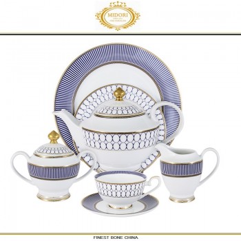 Чайный сервиз Admiralty, 42 предмета на 12 персон, костяной Midori